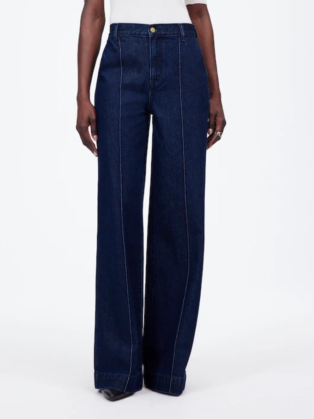 Madewell Super Wide Leg Trouser Jeans in Landrum Wash Dark Size 31 Denim